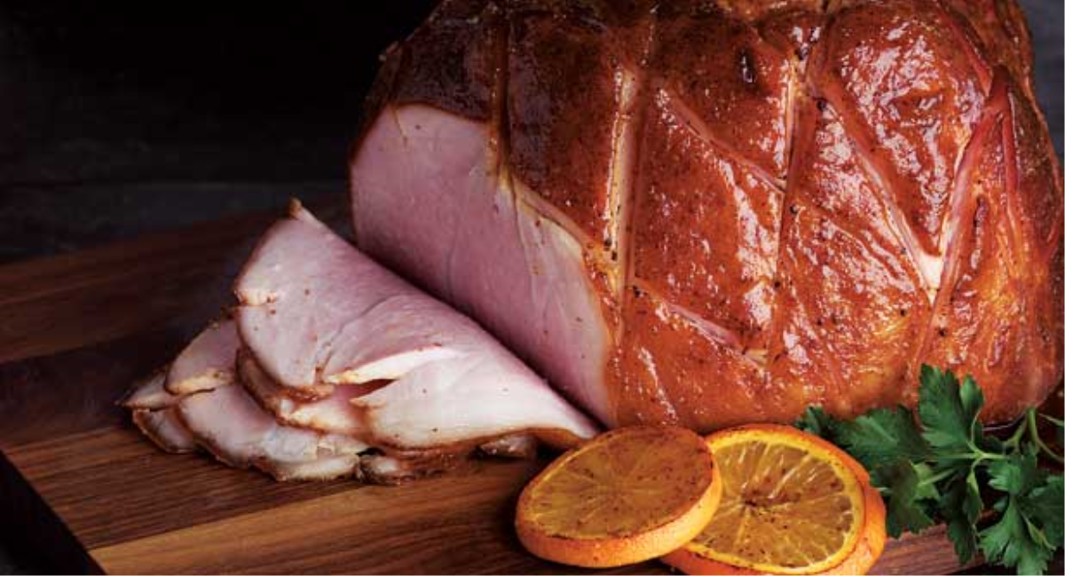 Citrus Bourbon Glazed Ham